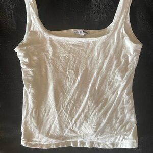 Fashion Nova White Fitted Tank Top